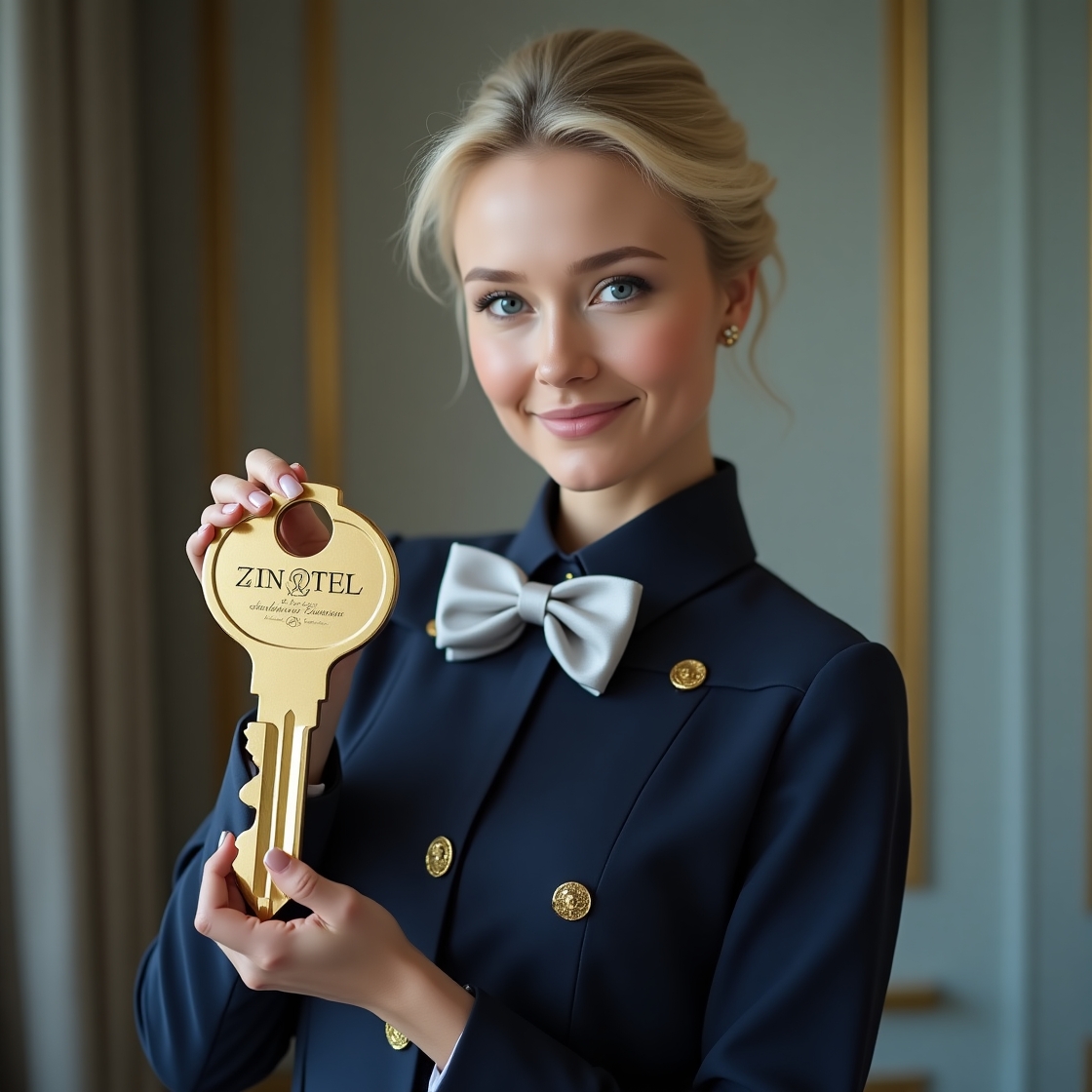Flux_Dev_A_poised_blonde_lady_with_a_slender_figure_adorned_in_1